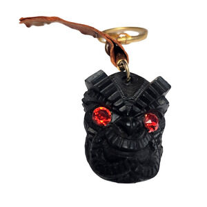 Vtg Detailed Hawaiian Coco Joe Lava Volcanic Hula Dancing Pinup Keychain